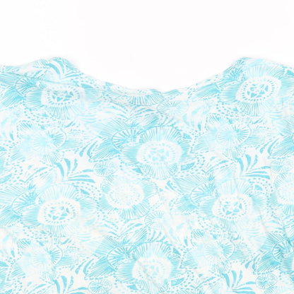 Womens UK Size 12 Debenhams Blue Basic Blouse