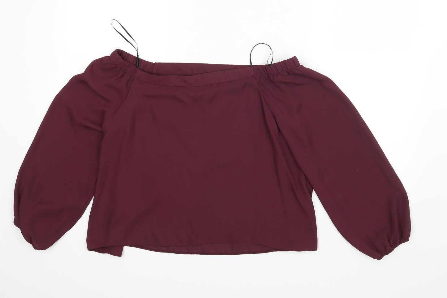 Womens UK Size 10 New Look Red Basic Blouse