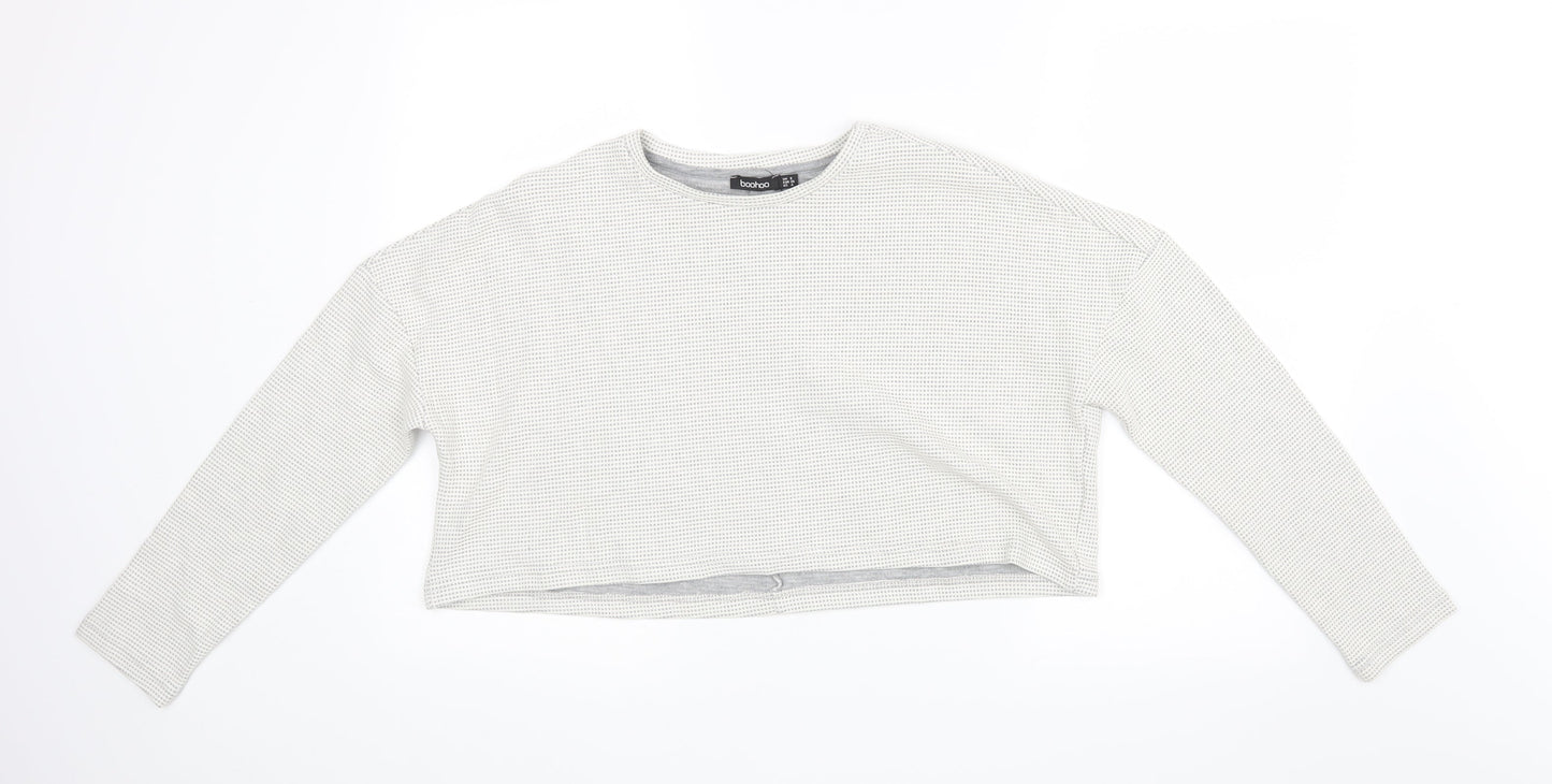 Boohoo Womens Beige   Basic Blouse Size 8