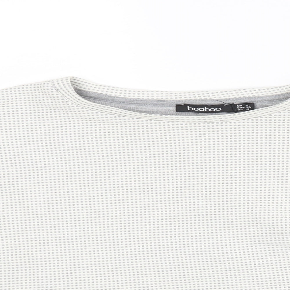 Boohoo Womens Beige   Basic Blouse Size 8