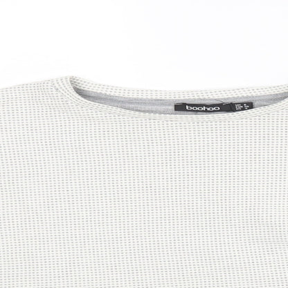 Boohoo Womens Beige   Basic Blouse Size 8