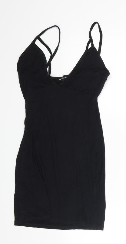 PRETTYLITTLETHING Womens Black   Basic Blouse Size 8