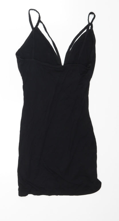 PRETTYLITTLETHING Womens Black   Basic Blouse Size 8