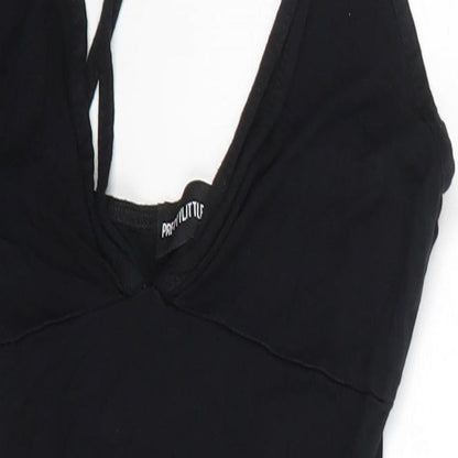 PRETTYLITTLETHING Womens Black   Basic Blouse Size 8
