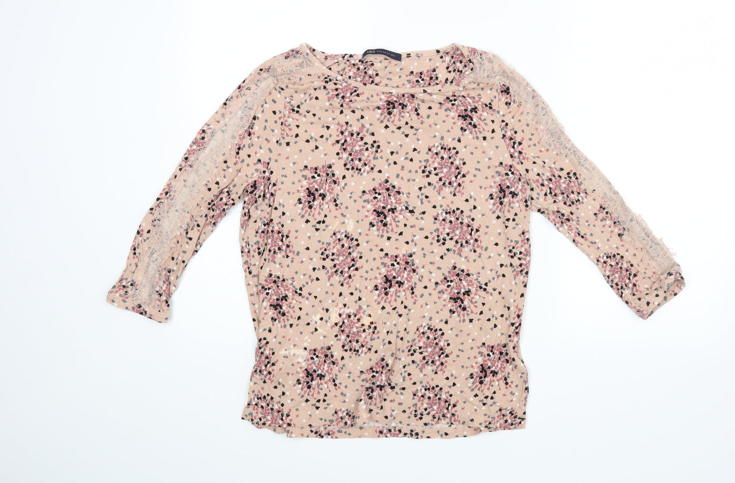 Womens UK Size 12 M&S Pink Basic Blouse