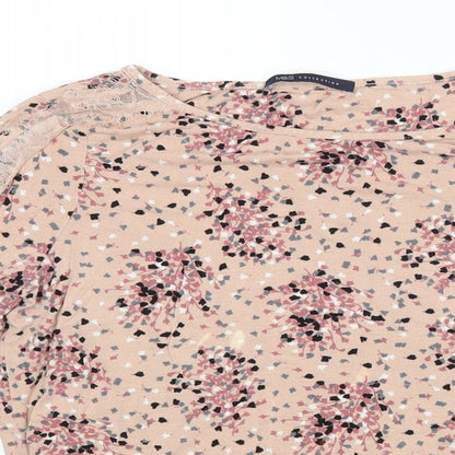 Womens UK Size 12 M&S Pink Basic Blouse