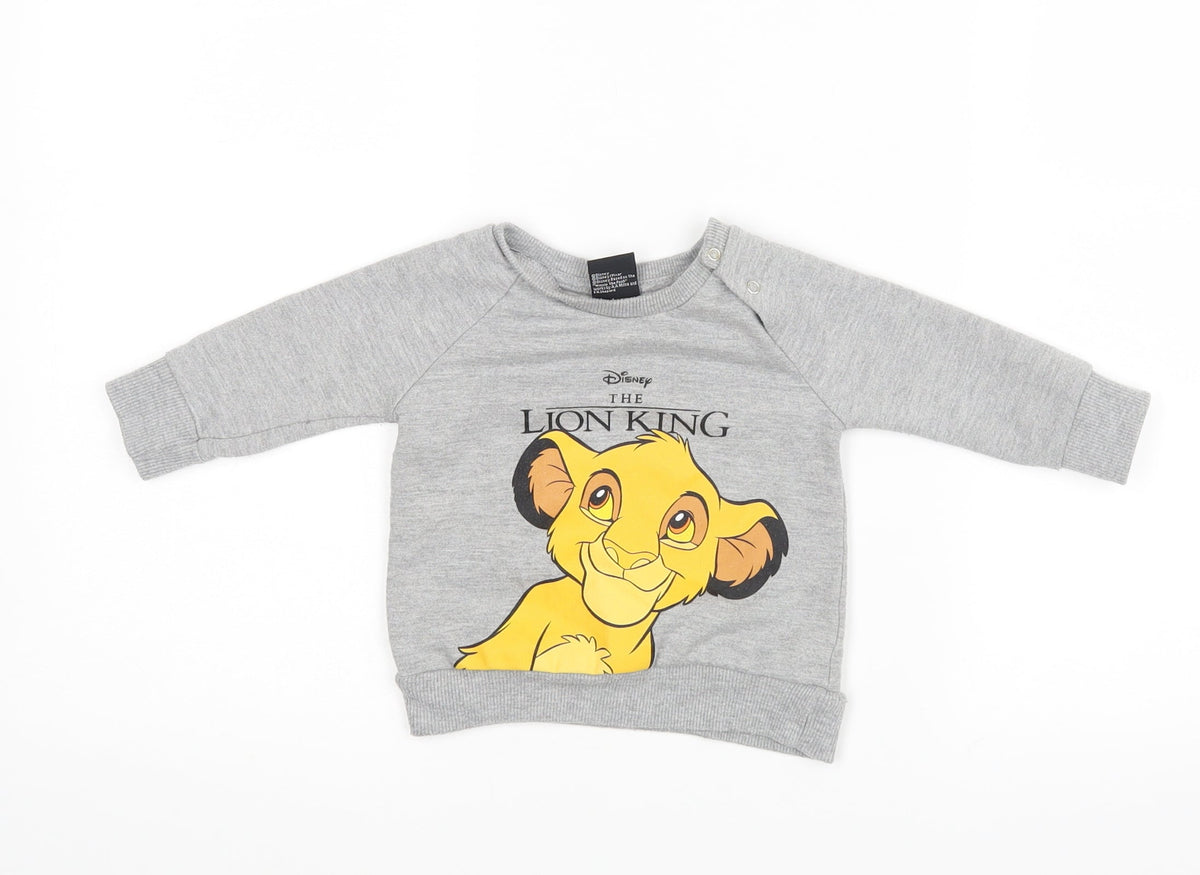 Front view of Primark Disney Baby Grey jumper, size 3-6, Months