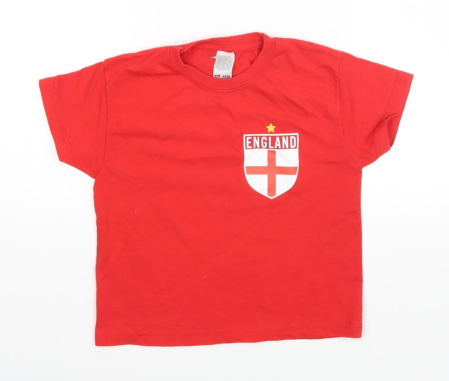 Fruit of the Loom Boys Red   Basic T-Shirt Size 3-4 Years