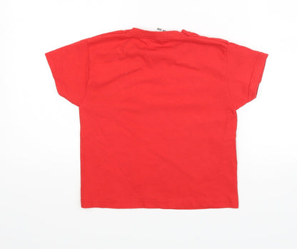 Fruit of the Loom Boys Red   Basic T-Shirt Size 3-4 Years