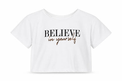 Front view of George girls’ white basic t-shirt, size 3-4, years