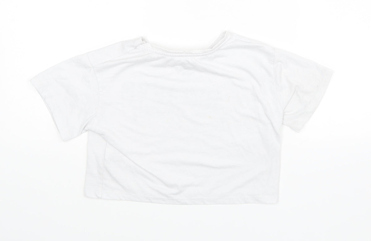 Back view of George girls’ white basic t-shirt, size 3-4, years