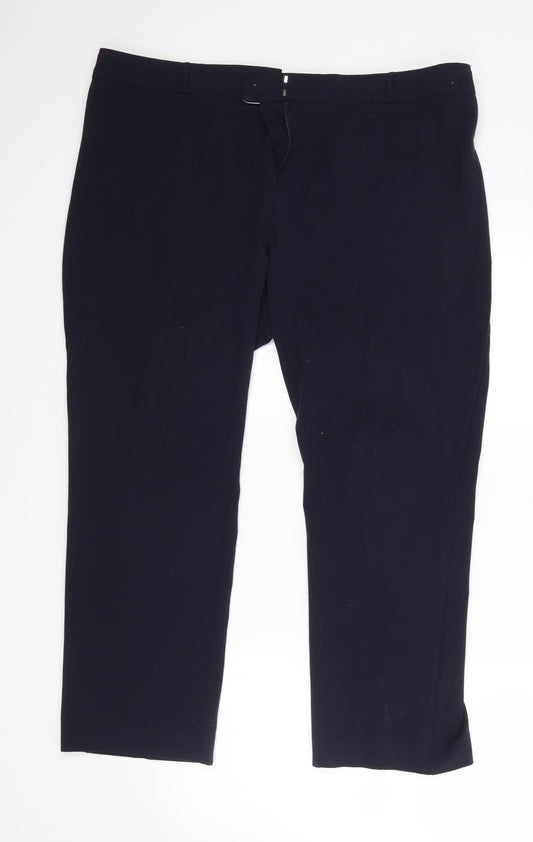 m&s Womens Blue   Dress Pants Trousers Size 18 L24 in