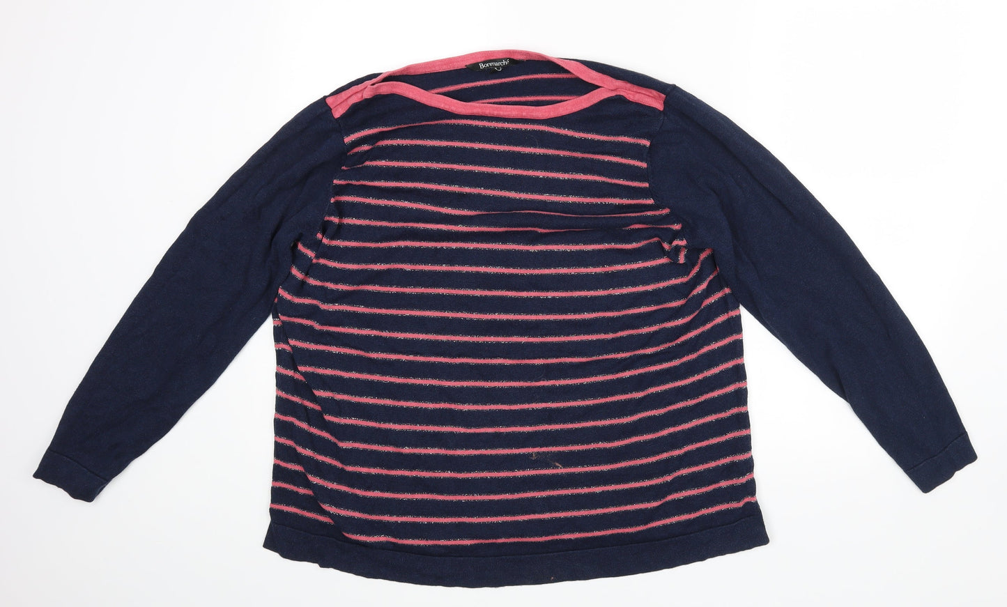 Bonmar Womens Blue Striped  Pullover Jumper Size 20
