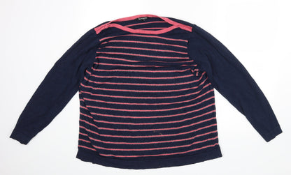 Bonmar Womens Blue Striped  Pullover Jumper Size 20