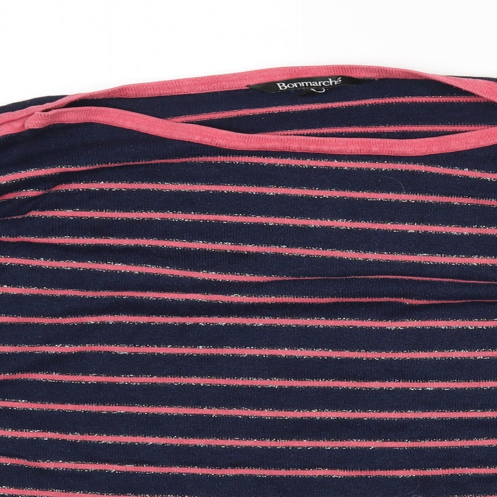 Bonmar Womens Blue Striped  Pullover Jumper Size 20