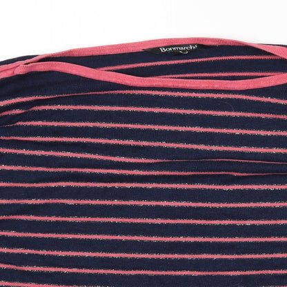 Bonmar Womens Blue Striped  Pullover Jumper Size 20