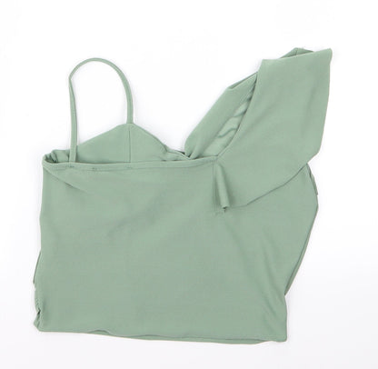 shenaz Womens Green   Cropped T-Shirt Size L