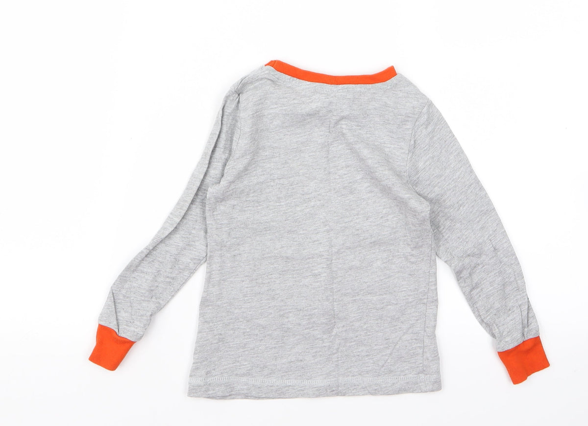 Back view of hey duggie Baby Grey Basic T-Shirt, size 12, Months - dog