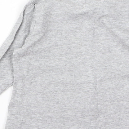 Brand and care label for hey duggie Baby Grey Basic T-Shirt, size 12, Months - dog