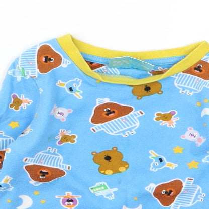 duggie Baby Blue Animal Print  Basic T-Shirt Size 12 Months  - duggie