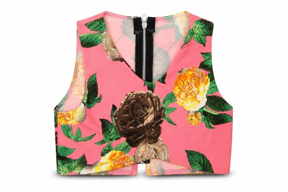 Womens UK Size M dolls Pink Cropped Tank