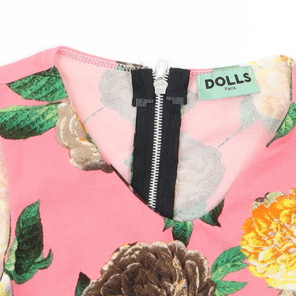 Womens UK Size M dolls Pink Cropped Tank