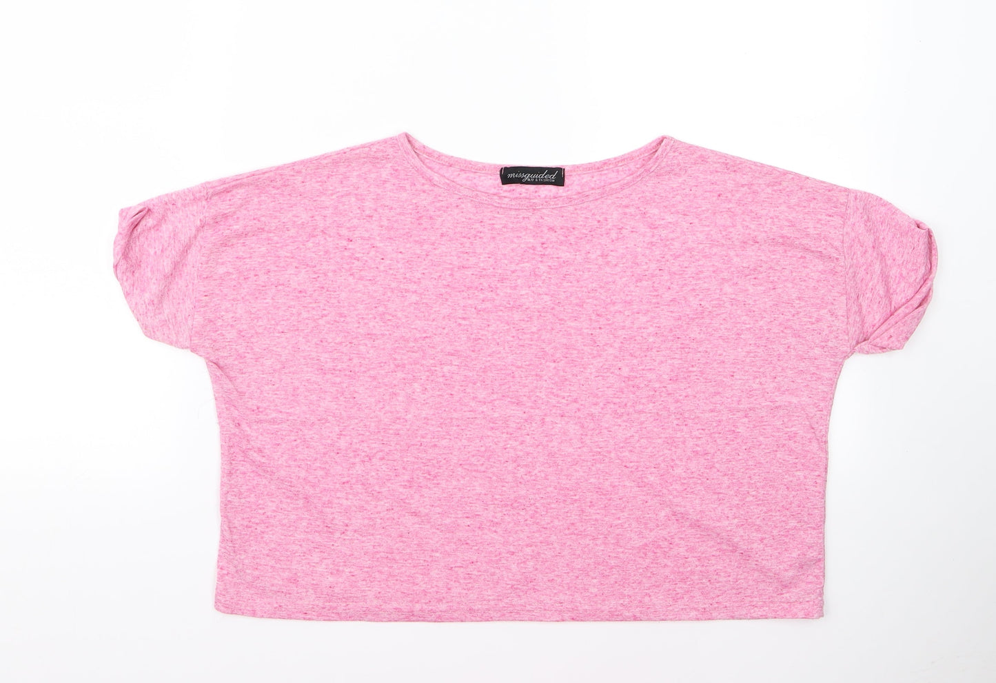 Womens UK Size 10 misguided Pink Basic T-Shirt