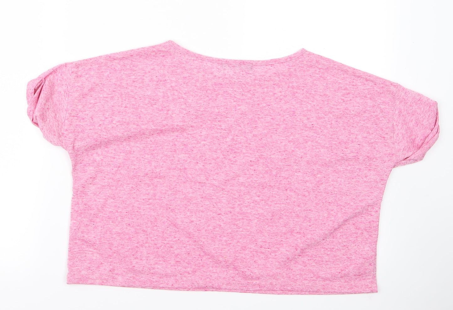 Womens UK Size 10 misguided Pink Basic T-Shirt