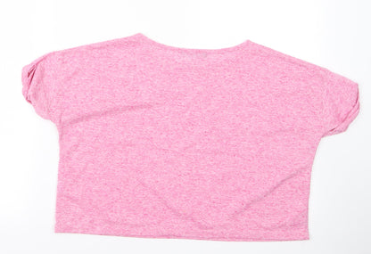 Womens UK Size 10 misguided Pink Basic T-Shirt
