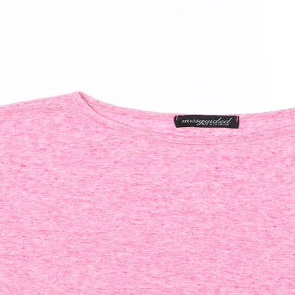 Womens UK Size 10 misguided Pink Basic T-Shirt