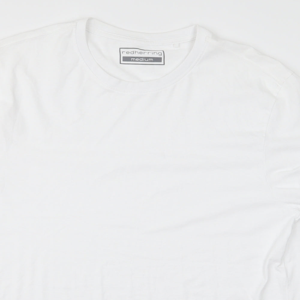 Womens UK Size M redherring White Basic T-Shirt
