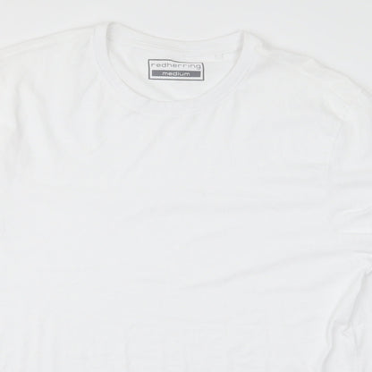 Womens UK Size M redherring White Basic T-Shirt