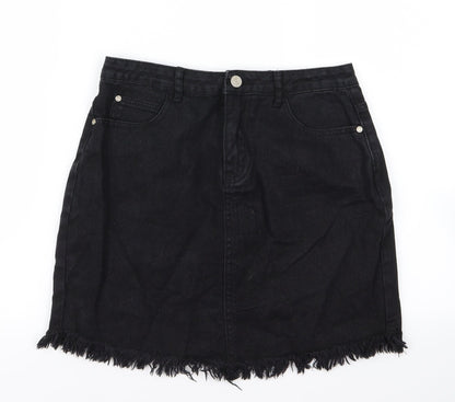 misguided Womens Black  Denim Straight & Pencil Set Size 10