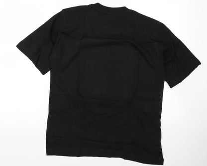 Womens UK Size M Preworn Black Basic T-Shirt