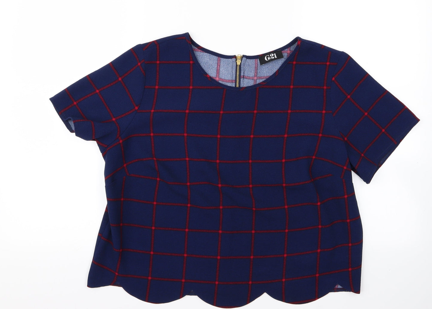 Womens UK Size 16 g21 Blue Basic Blouse