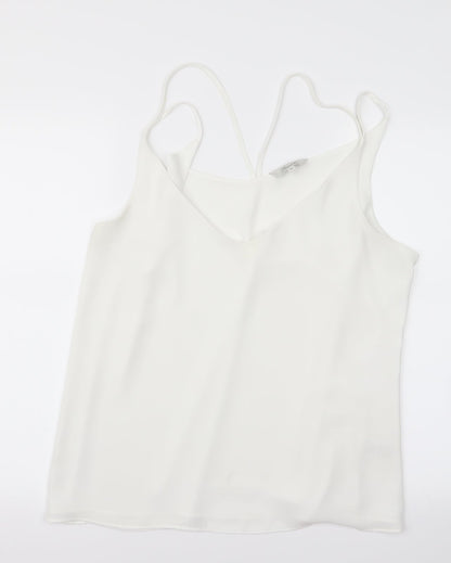 Womens UK Size 18 Peacocks White Basic Button-Up