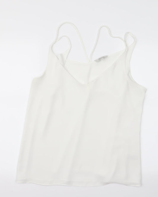 Womens UK Size 18 Peacocks White Basic Button-Up