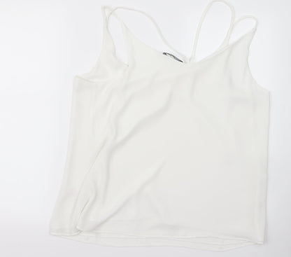 Womens UK Size 18 Peacocks White Basic Button-Up