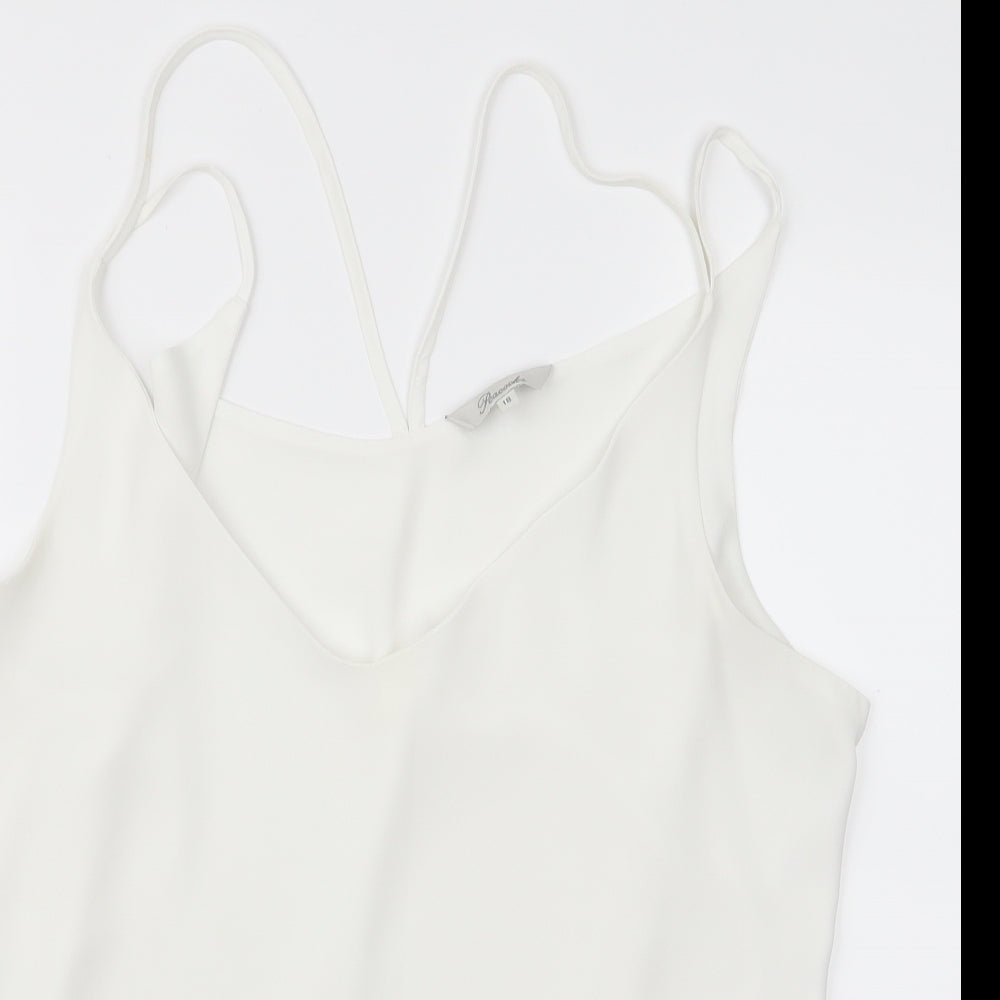 Womens UK Size 18 Peacocks White Basic Button-Up