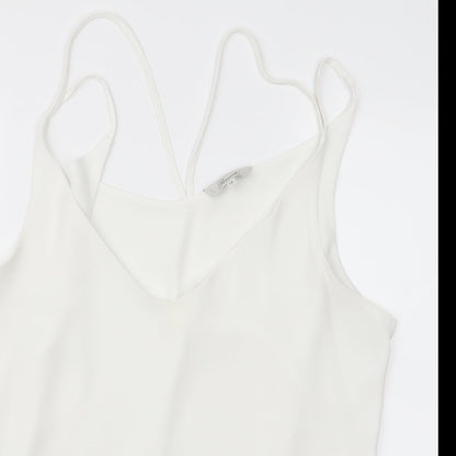 Womens UK Size 18 Peacocks White Basic Button-Up