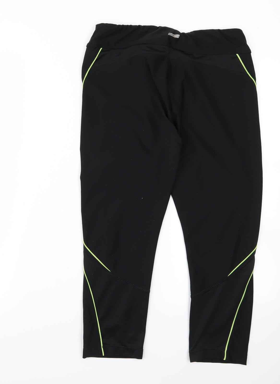 Womens UK Size M Preworn Regular Fit Jogger Black Trousers