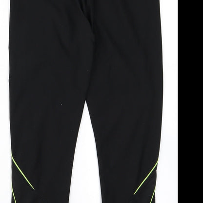 Womens UK Size M Preworn Regular Fit Jogger Black Trousers