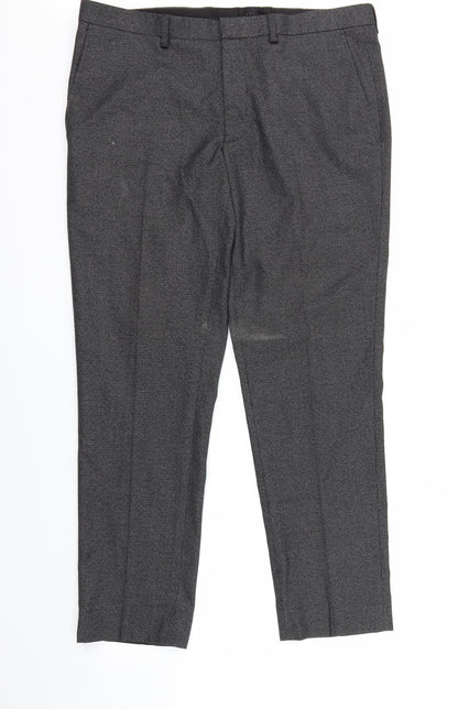 Burton Menswear Mens Grey   Trousers  Size 34 in L28 in