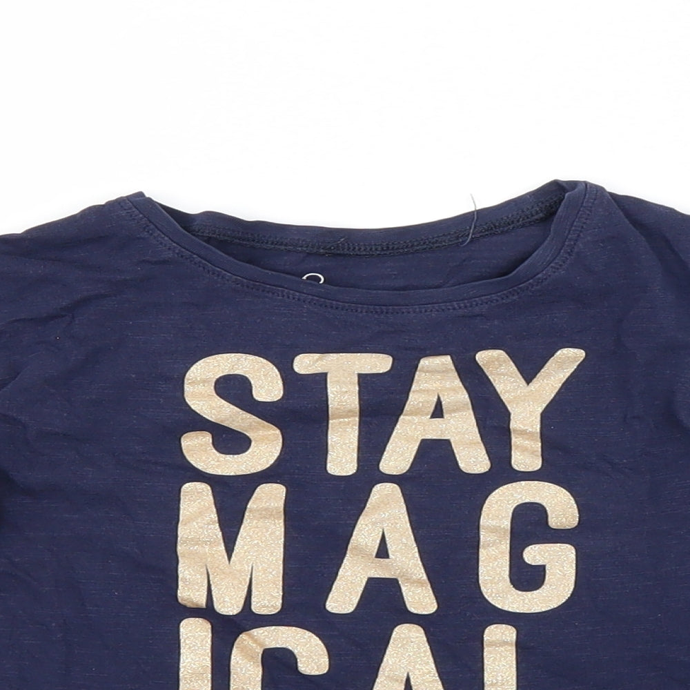 NEXT Girls Blue   Basic T-Shirt Size 2-3 Years  - Stay Magical