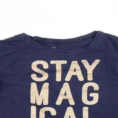 NEXT Girls Blue   Basic T-Shirt Size 2-3 Years  - Stay Magical