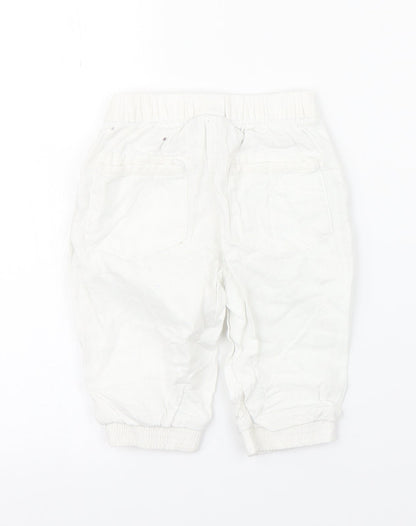 Preworn Girls White Floral  Bloomer Trousers Size 2-3 Years