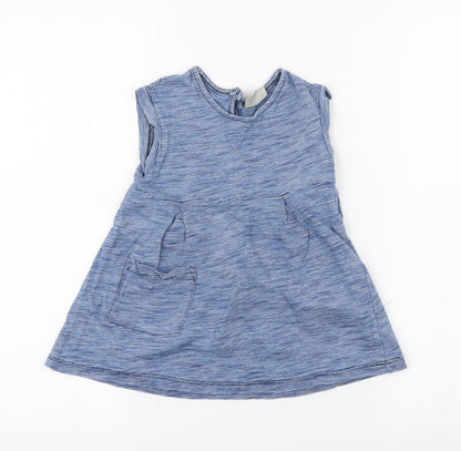 Additional front view of girls’ blue pullover t-shirt, size 2-3, years