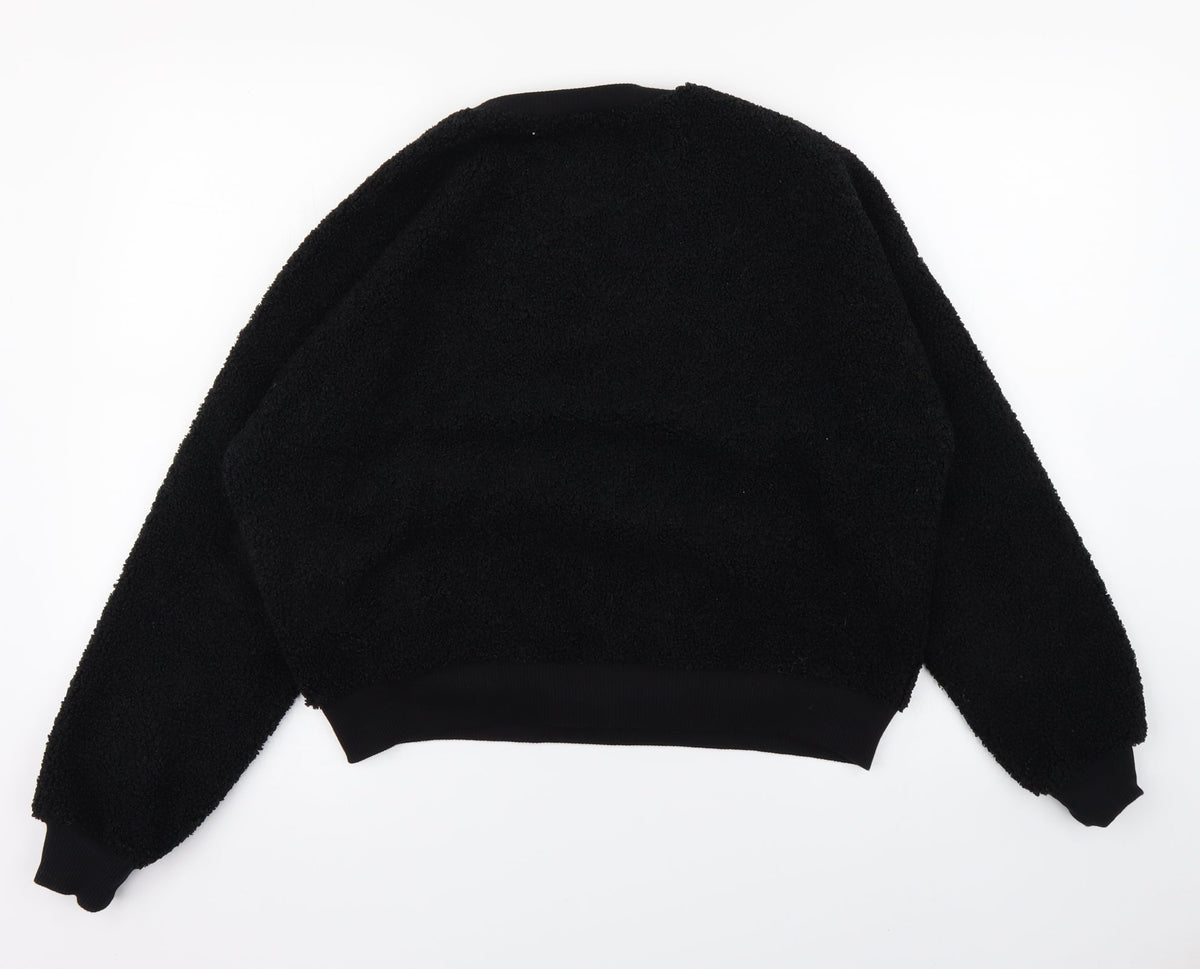 Mango Womens Black   Henley Jumper Size S