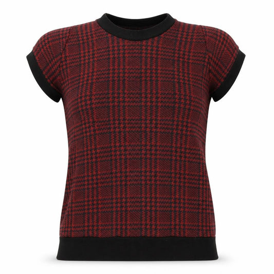 H&M Womens Red Plaid  Pullover Jumper One Size