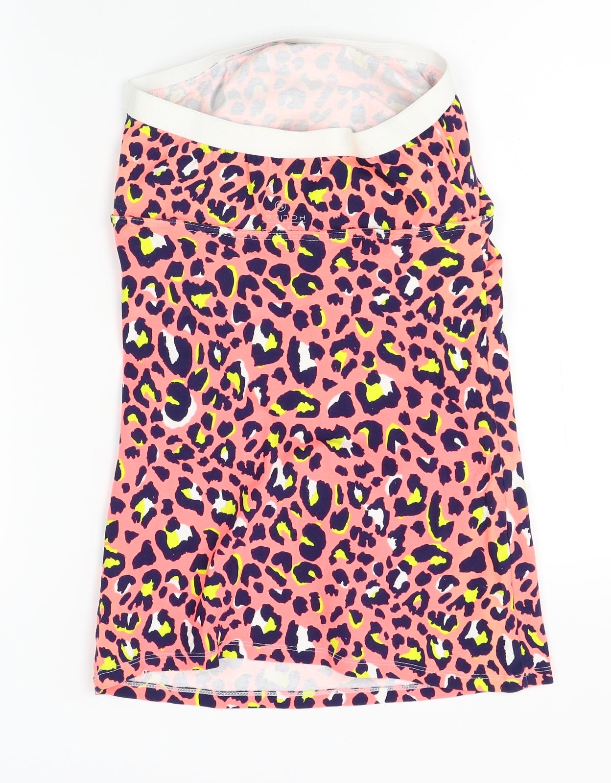 Matalan Womens Pink Animal Print  Basic Blouse Size 10  - strapless